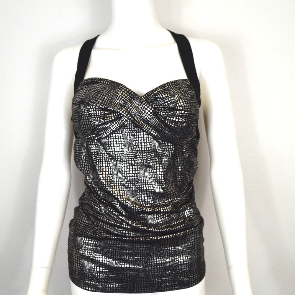 Body Central Black and Silver Top